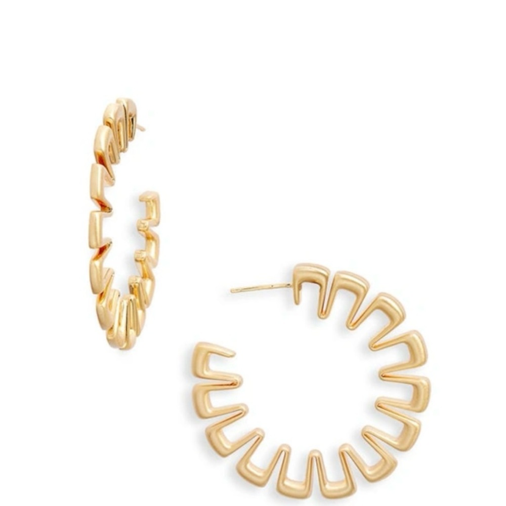 Cult Gaia Alma Brushed Brass Earrings
